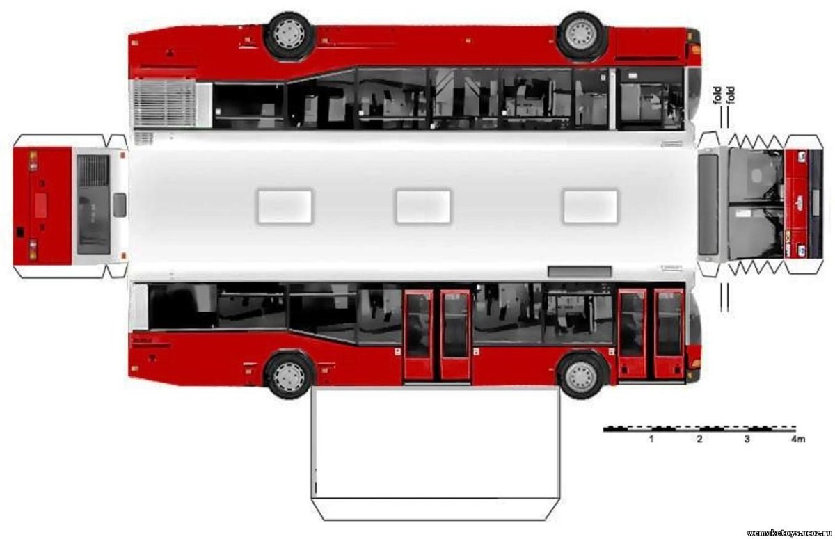 Развертка автобус МАЗ 103