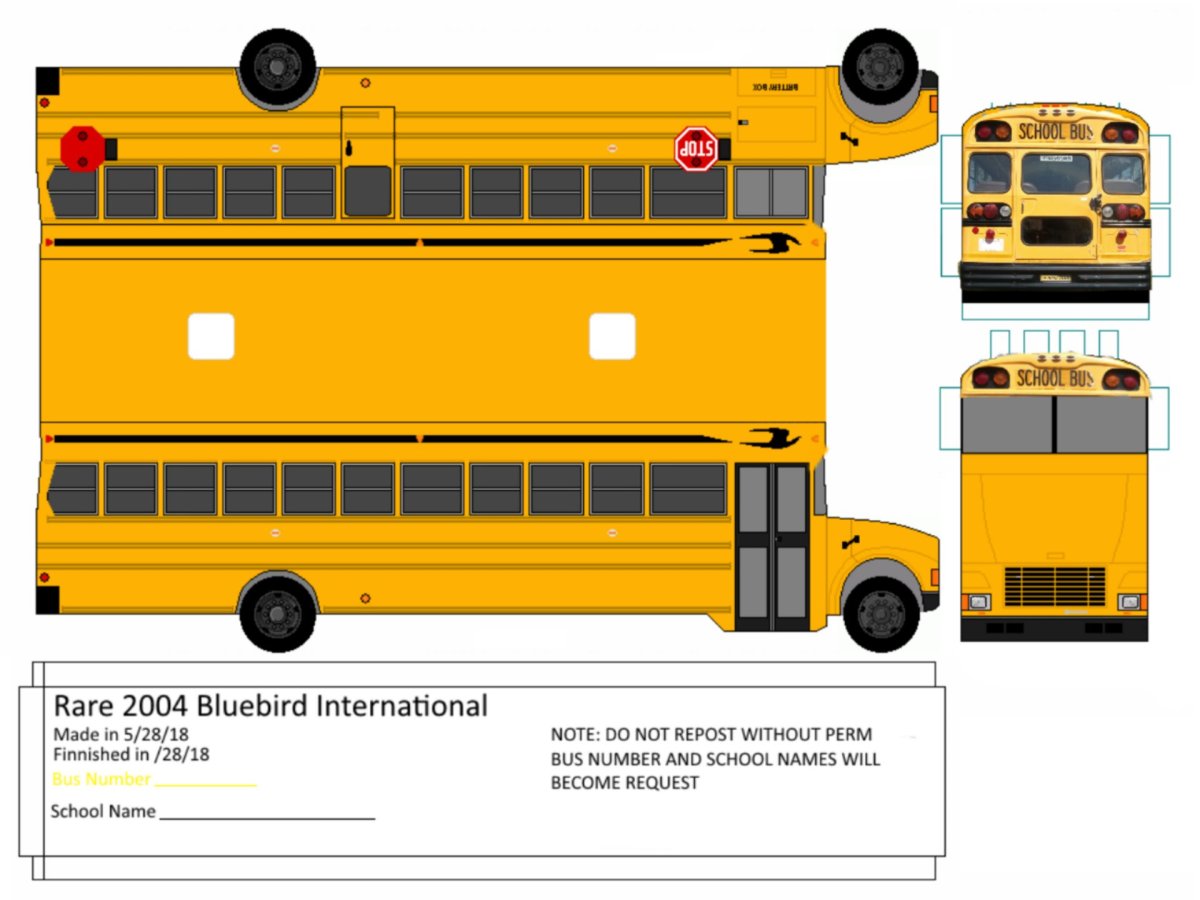 Паперкрафт автобус