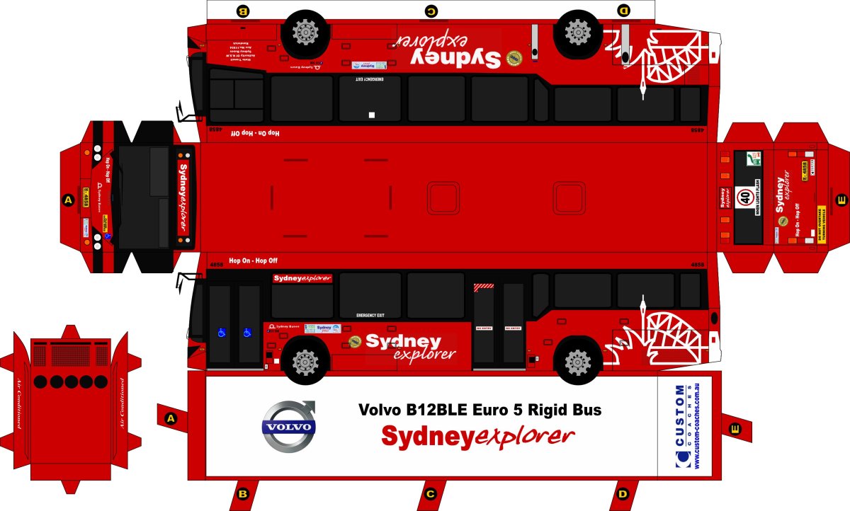 Модели автобусов из бумаги