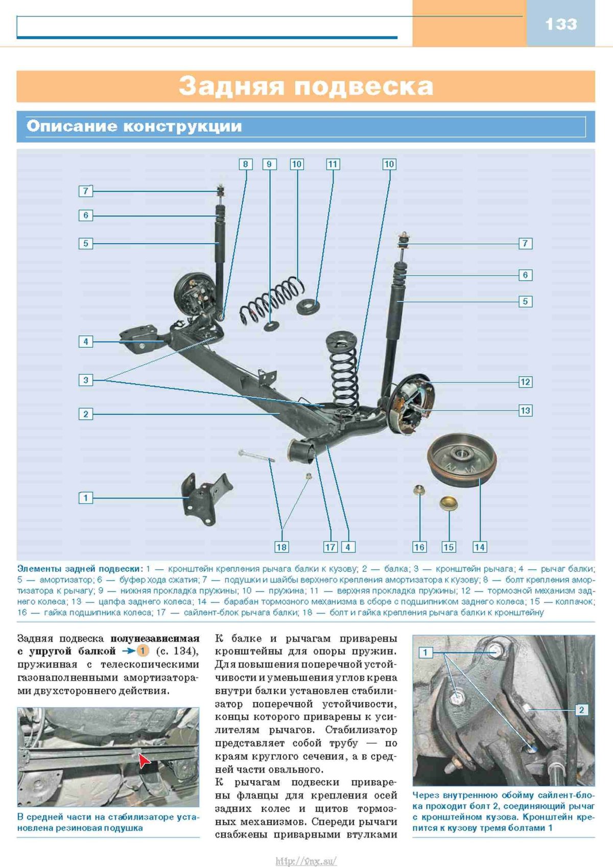 Задняя подвеска Рено Дастер 4х2