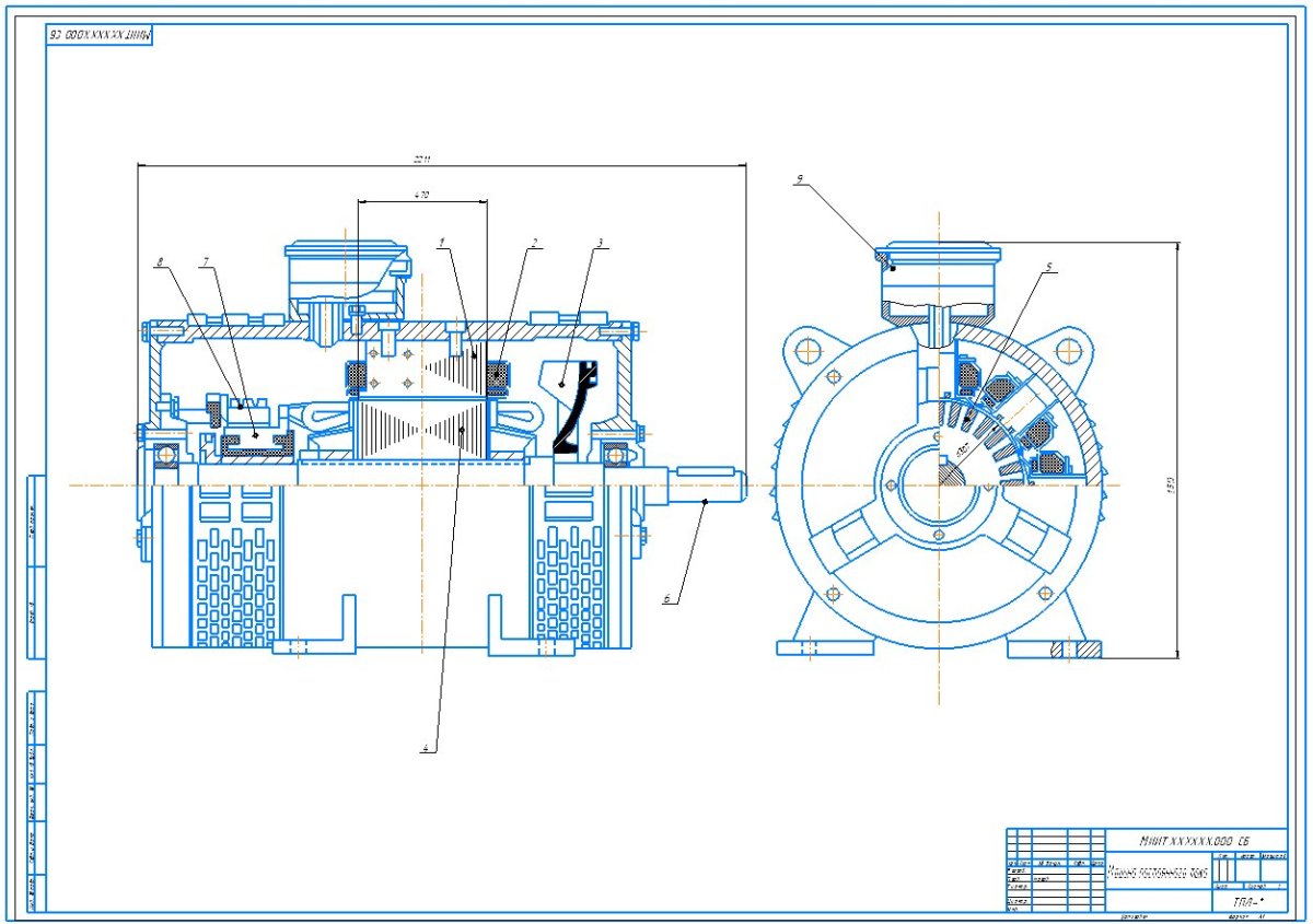 Двигателя постоянного тока чертеж компас 3d