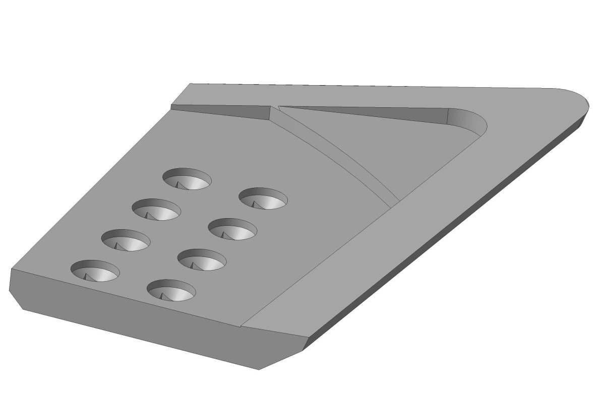 Нож отвала угловой правый Komatsu 195-71-61940