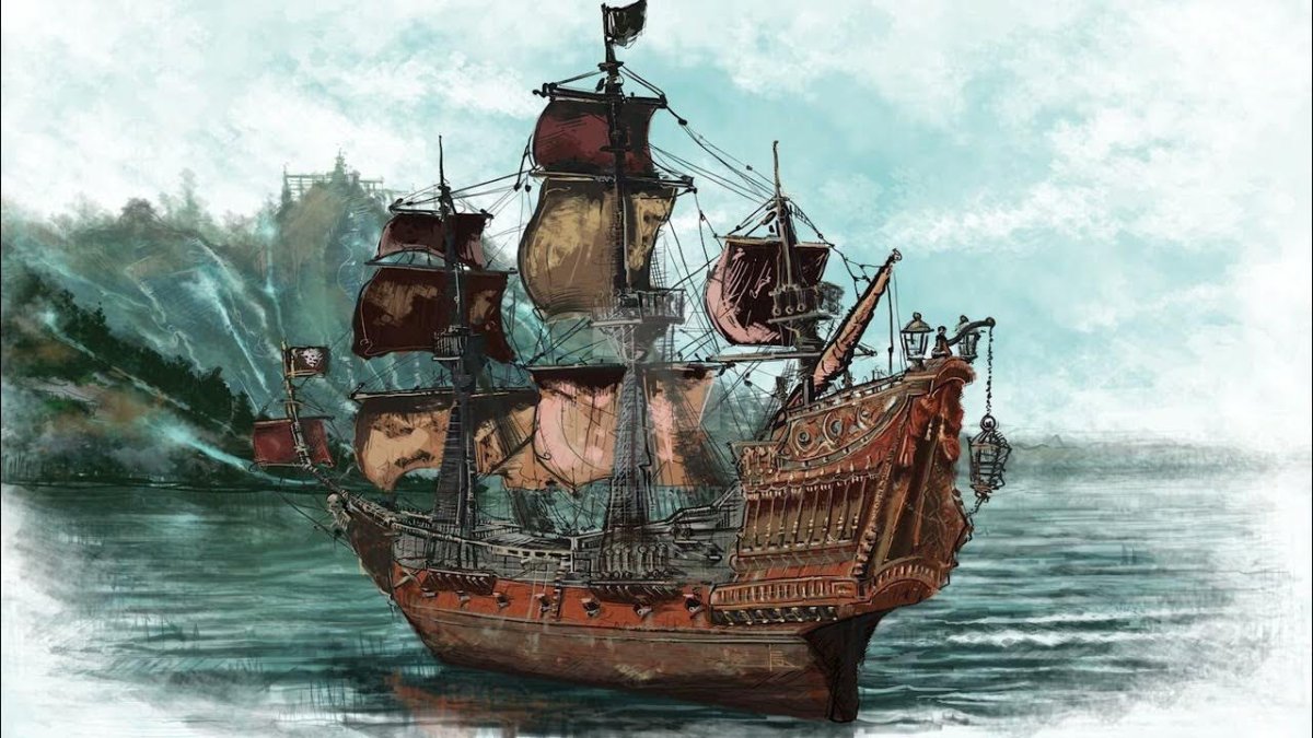 Месть королевы Анны корабль пираты Карибского моря