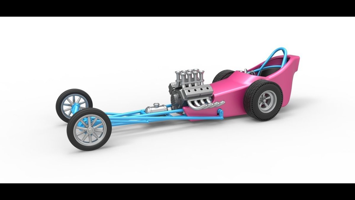 Dragster car frontview
