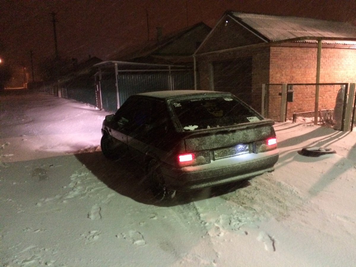 ВАЗ 2114 зима ночь