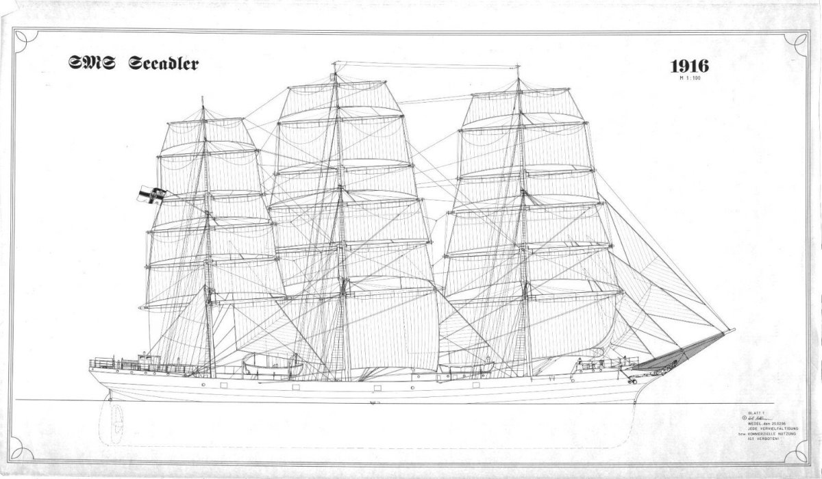 Барк Крузенштерн чертежи