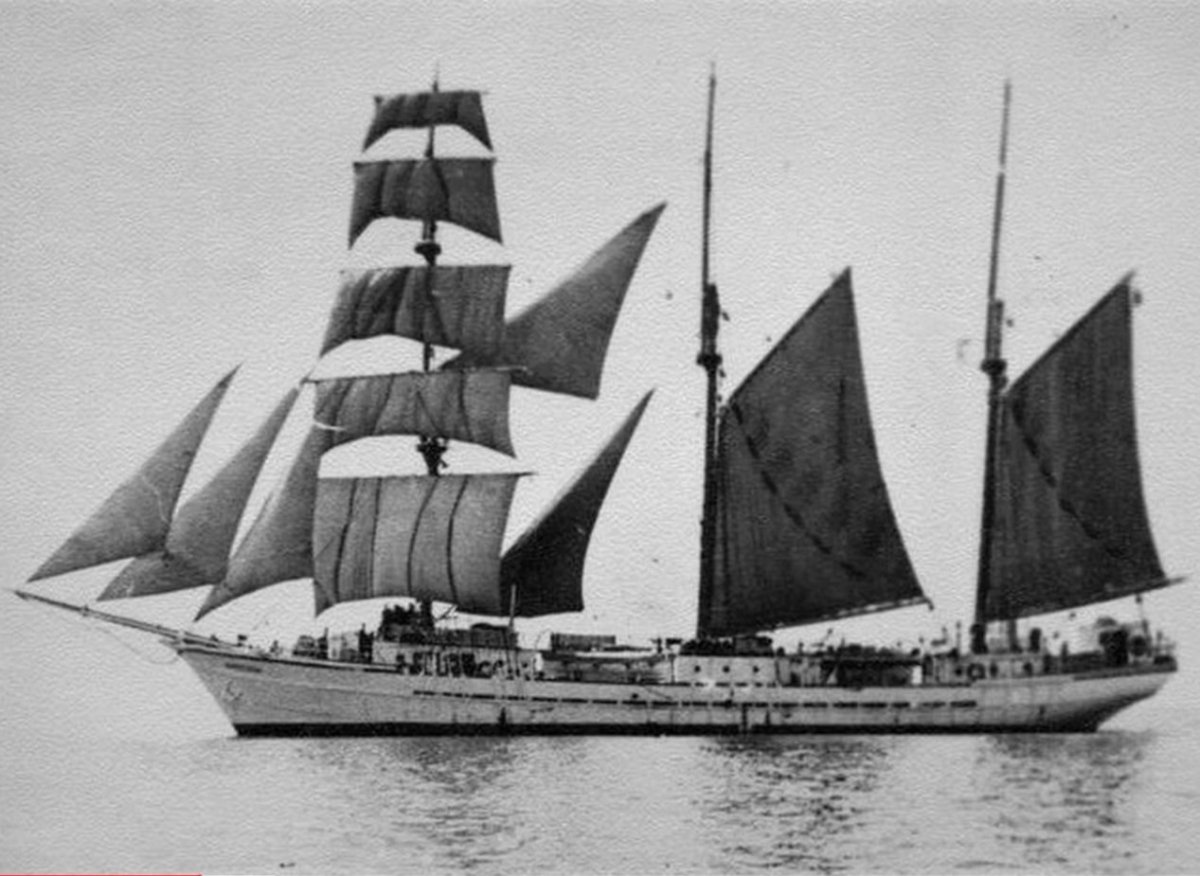 1965г учебная баркентина .. Капелла..