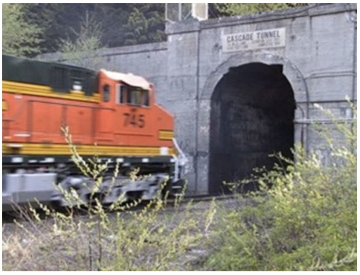 Поезд въезжает в тоннель