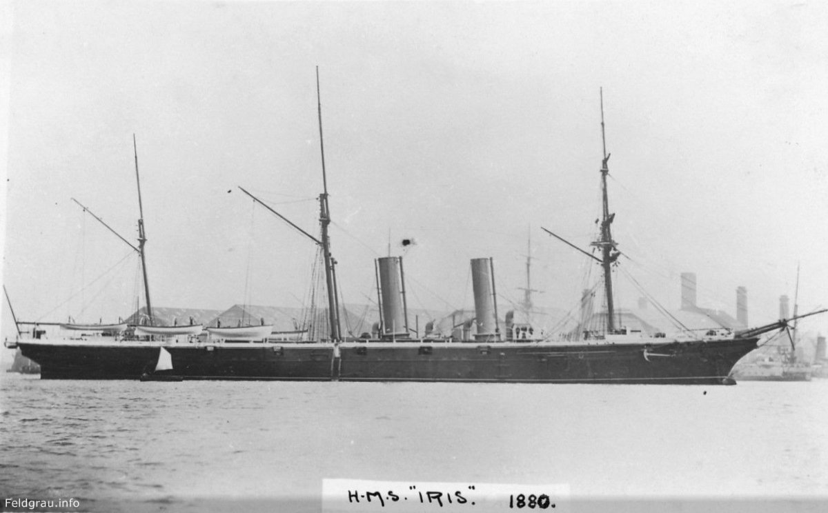 HMS Mercury,Iris 1878