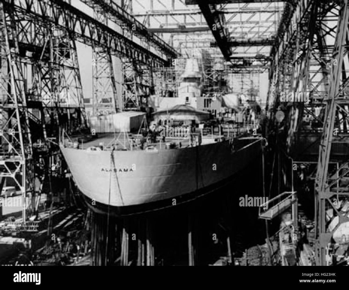 Линкор Аризона на стапеле