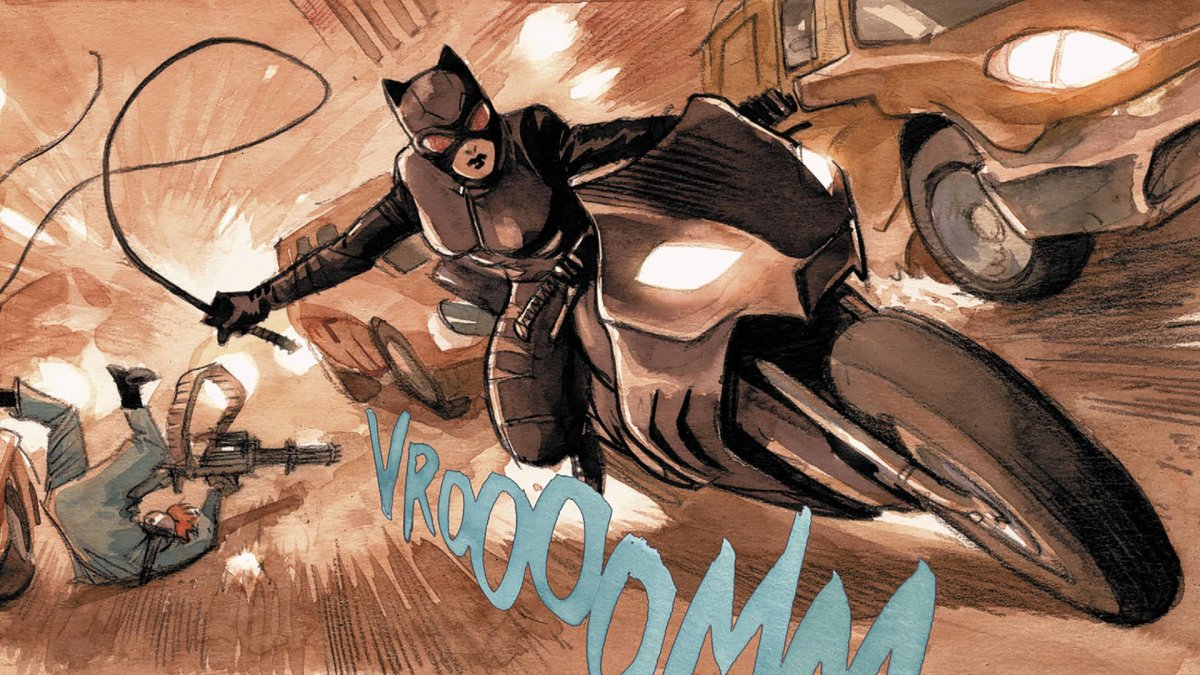 Бэтмен на мотоцикле