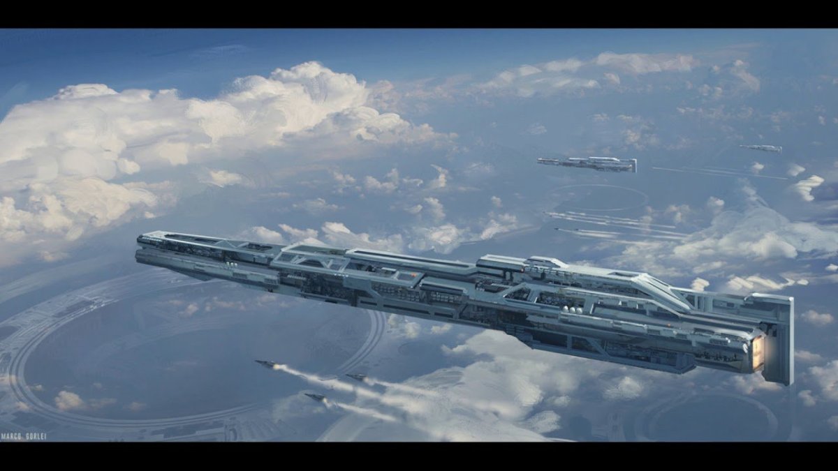 Sci Fi космический корабль Левиафан