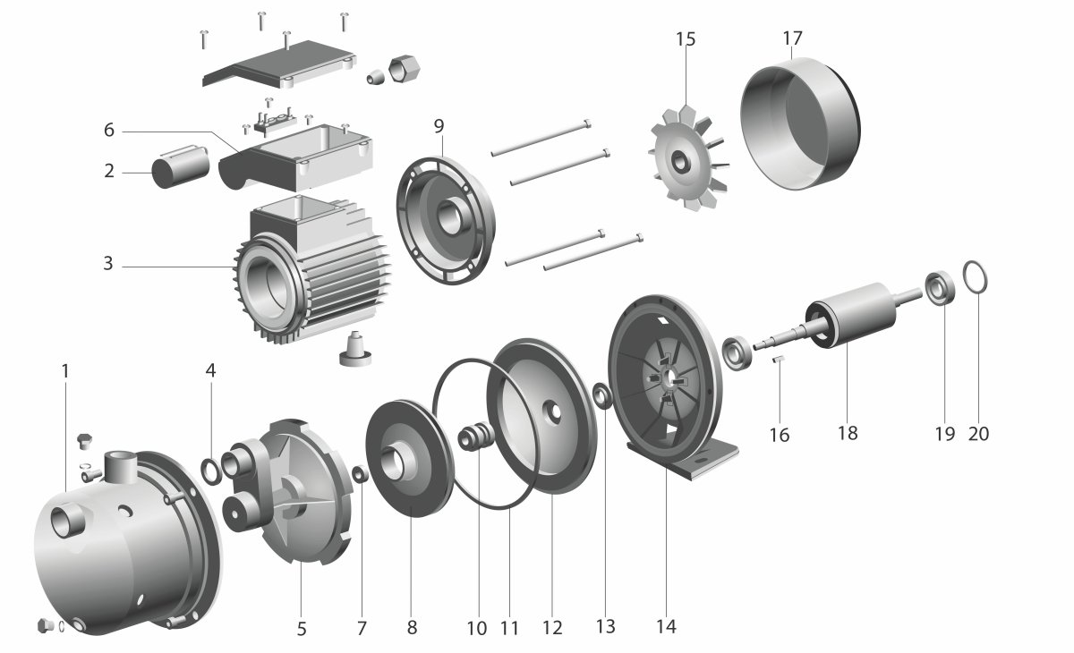 Насосная станция Aquario AJC 100 схема