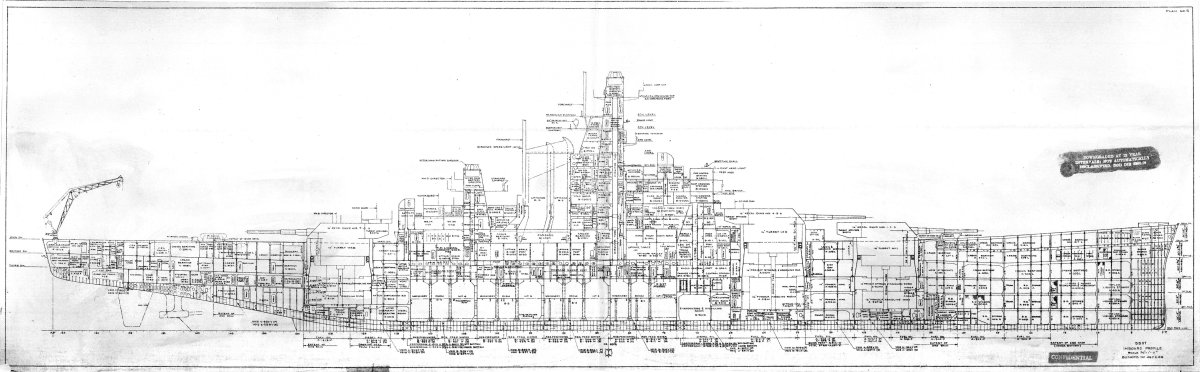Линкор Пенсильвания чертежи 1942