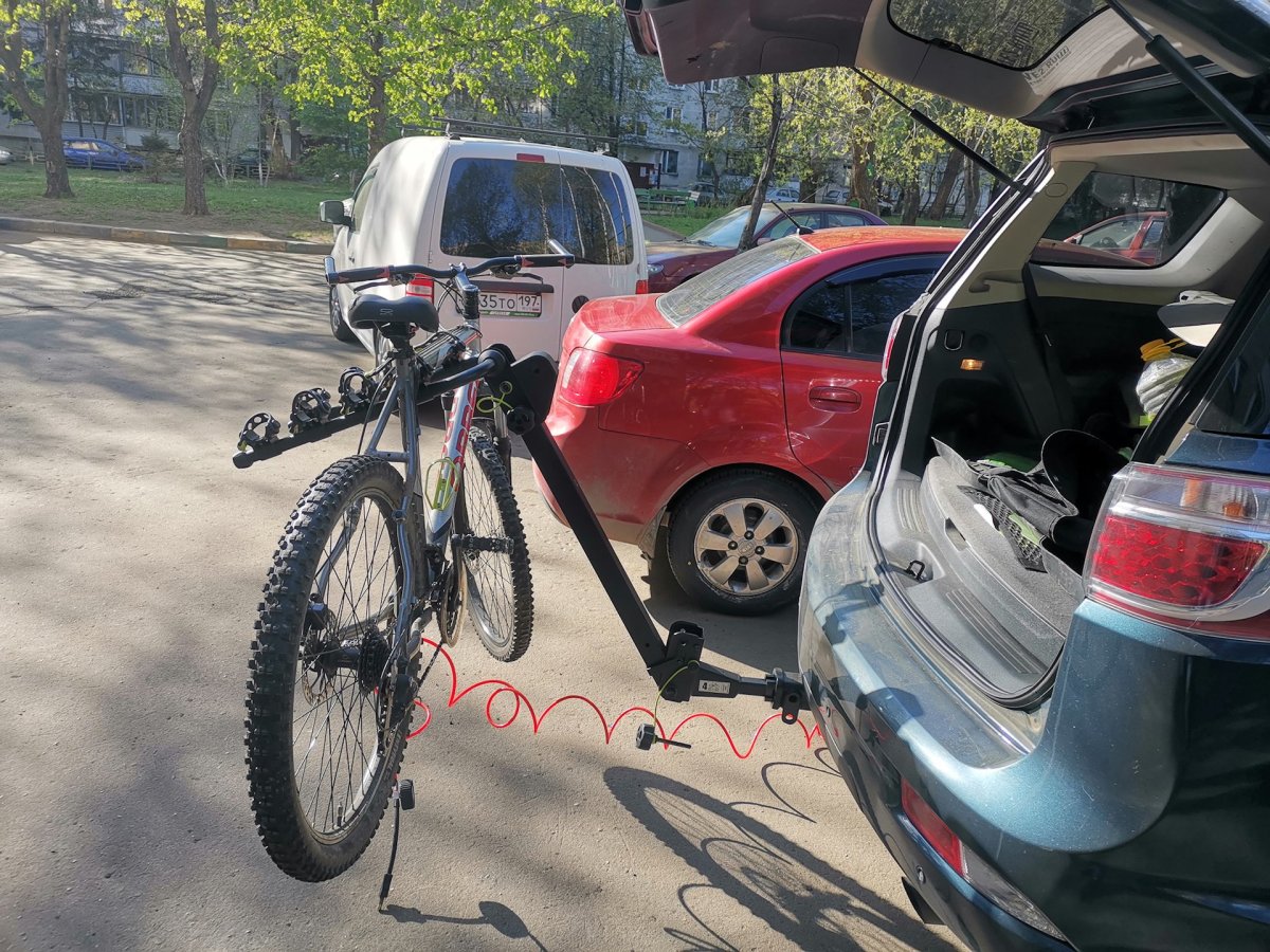 Велобагажник на фаркоп риф