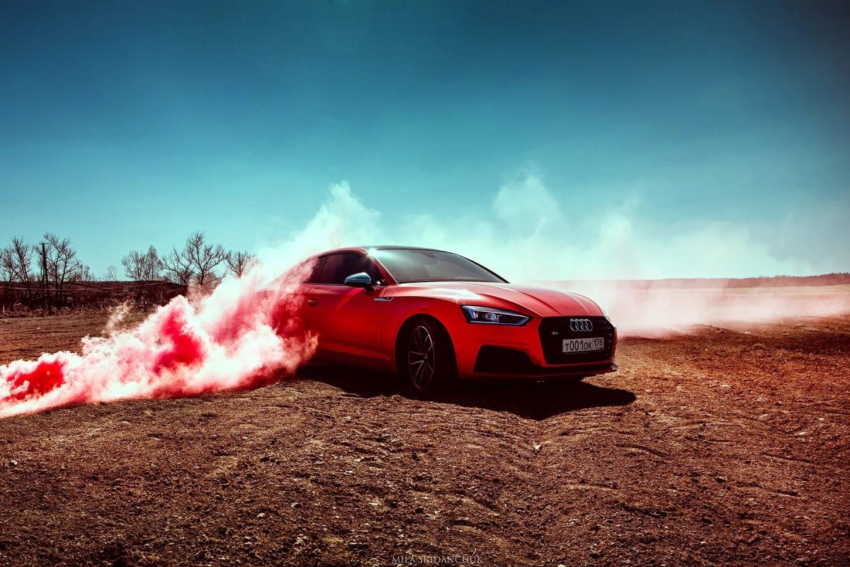 Дым из под колес