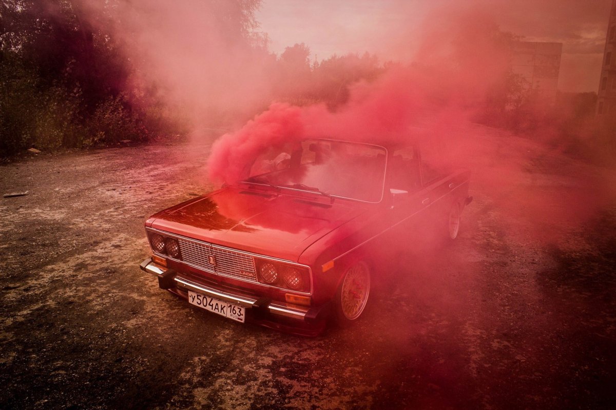 Бернаут на ВАЗ 2107