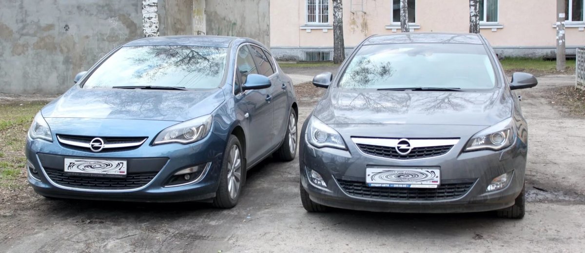 Opel Astra j Рестайлинг и дорестайлинг