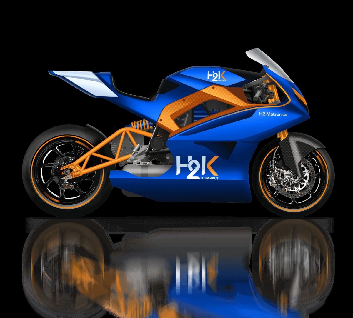 Водородный двигатель на мотоцикле