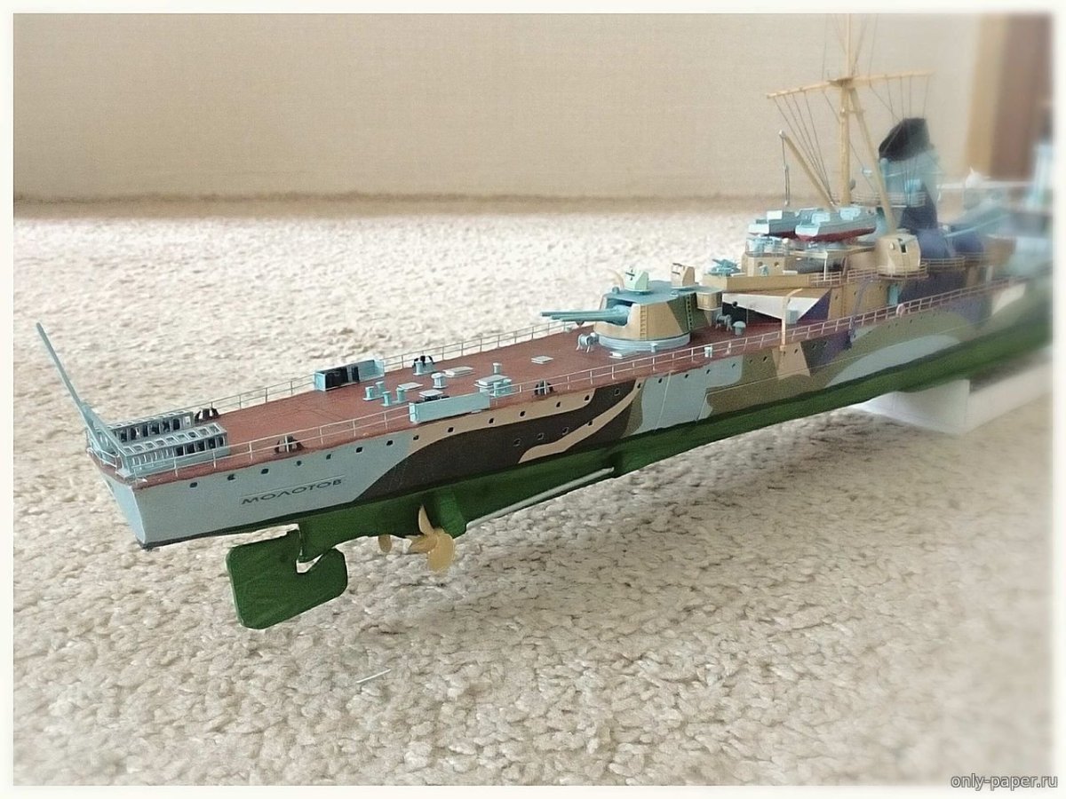 Крейсер Молотов модель из бумаги