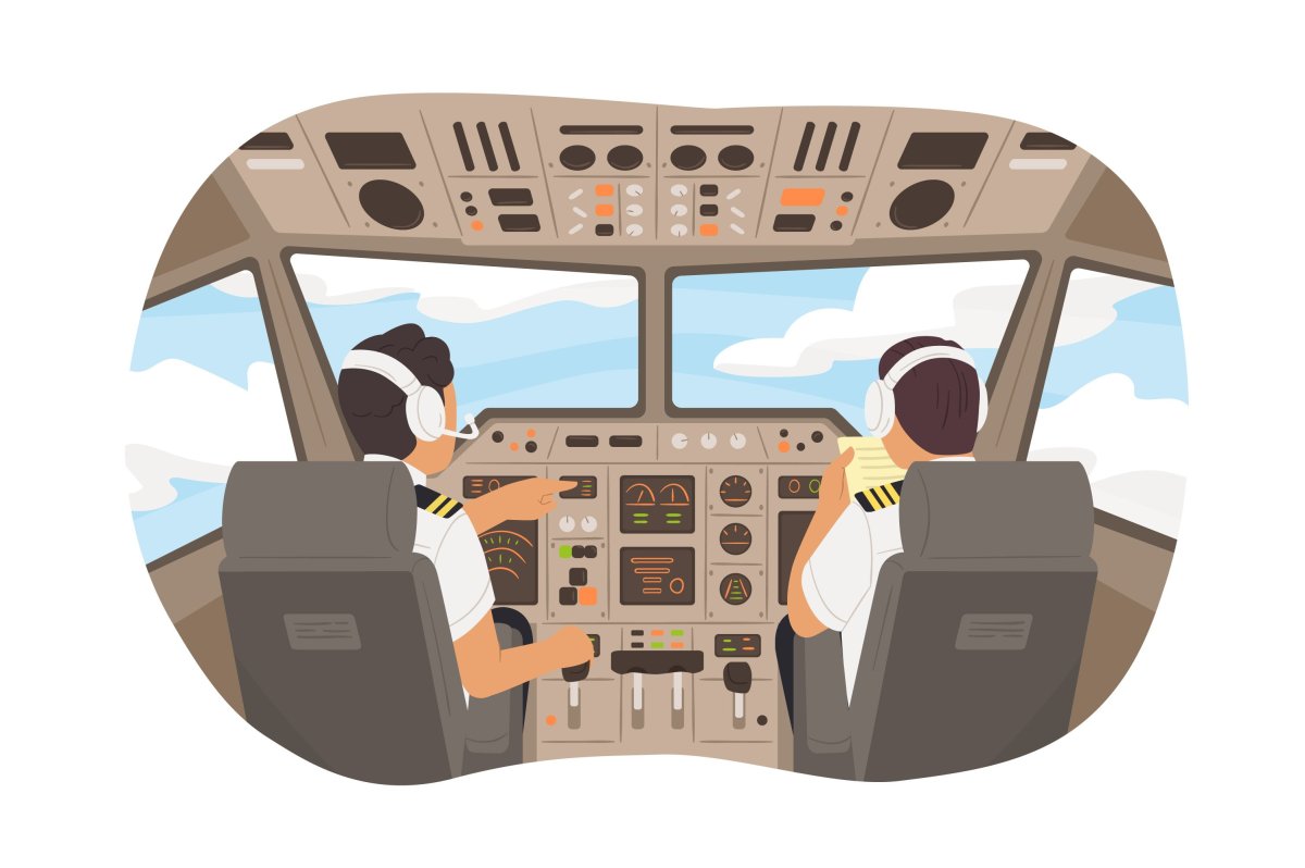 Кабина пилота вектор