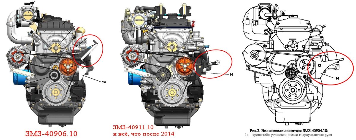Расположение ремней ЗМЗ 409