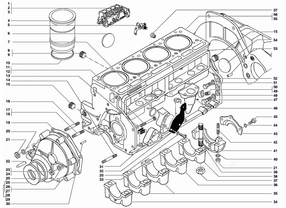 Блок цилиндров двигателя УАЗ 417