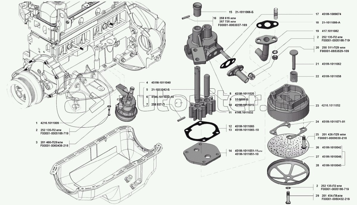 Масляный насос УМЗ 4213