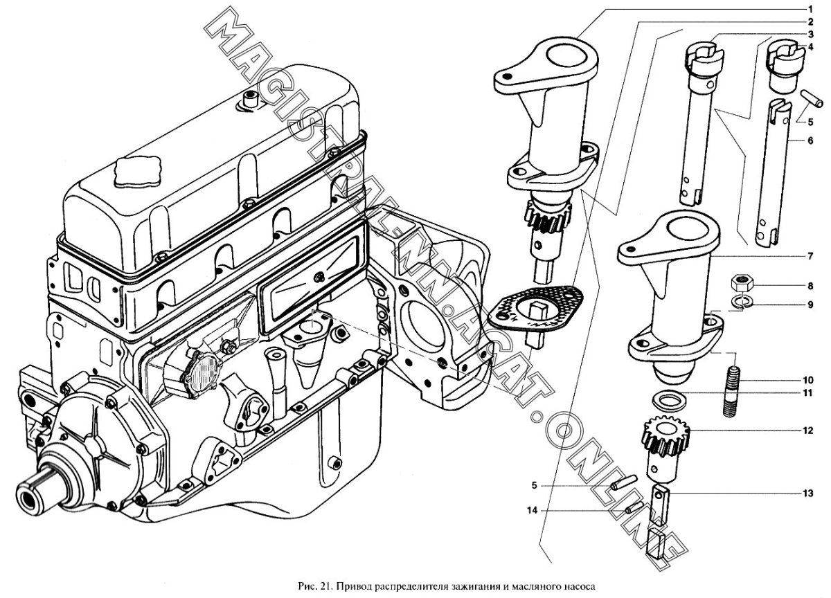 Привод масляного насоса УМЗ 417