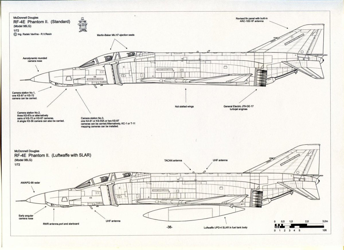 F-4j Phantom чертеж