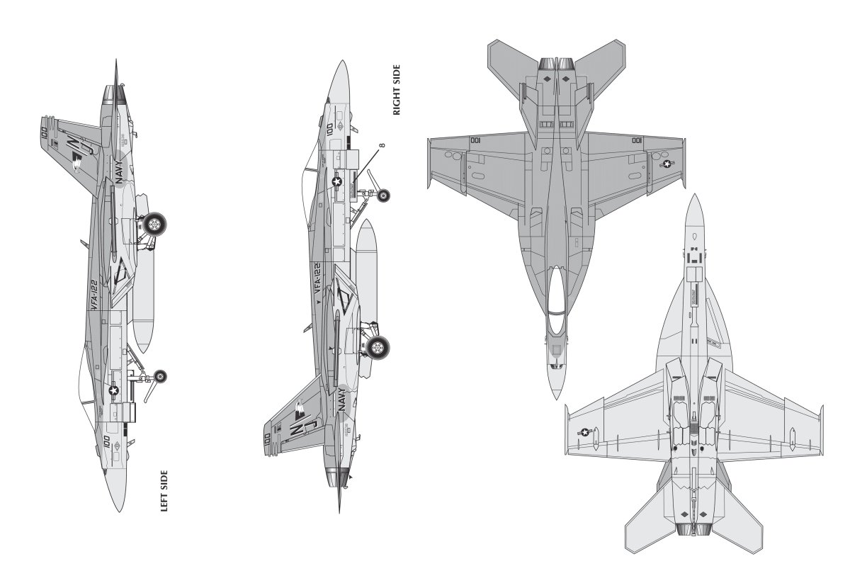 F-18 super Hornet чертеж