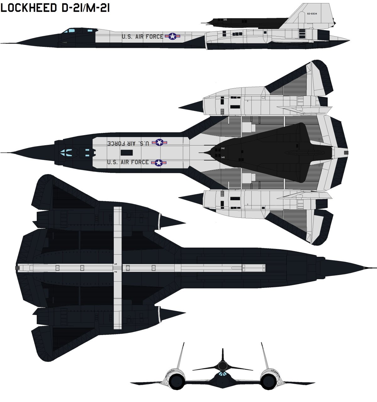 Lockheed SR-71 Blackbird чертёж