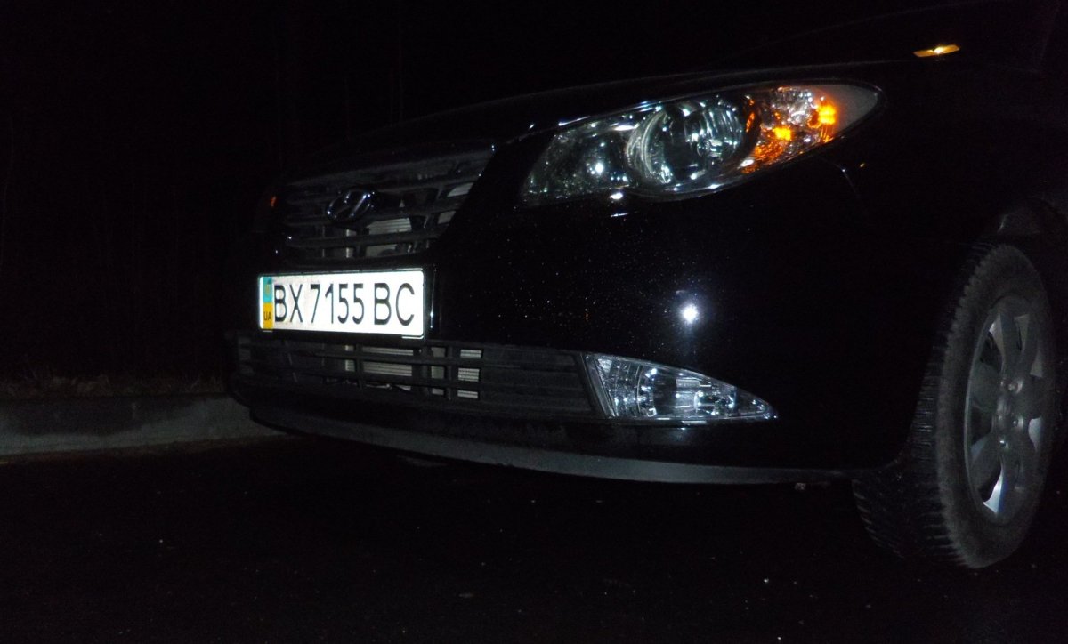 Хендай Элантра 2007 года установка ПТФ