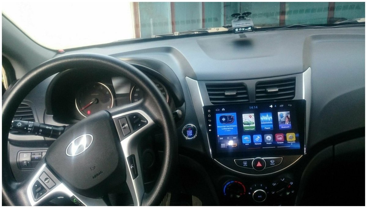 Андроид магнитола на Хендай Солярис 2012