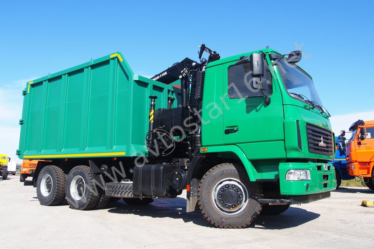 Ломовоз МАЗ 6312с3 с манипулятором Майман 110s