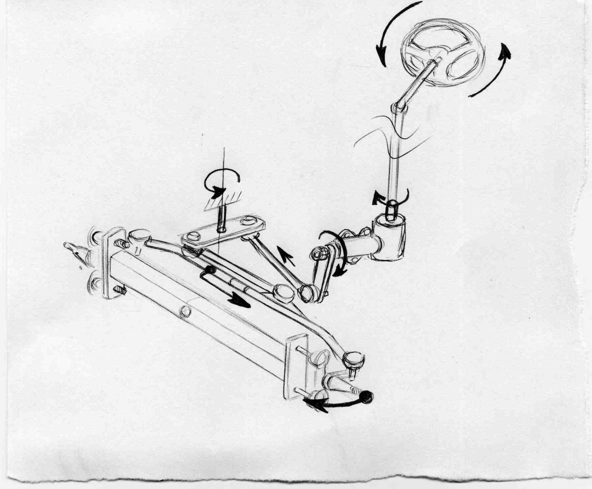 Рулевой механизм самодельного минитрактора