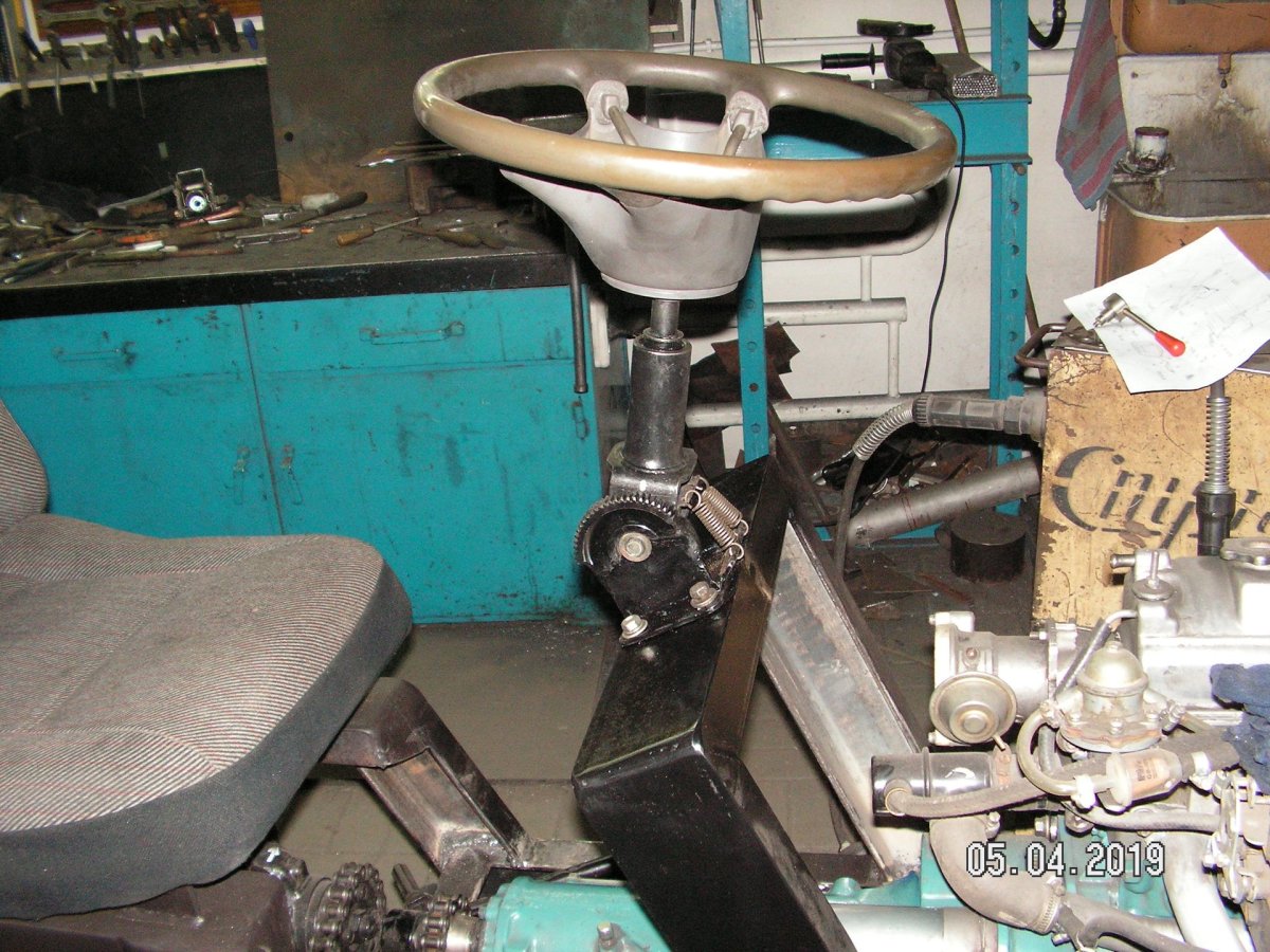 Рулевое управление на минитрактор переломка