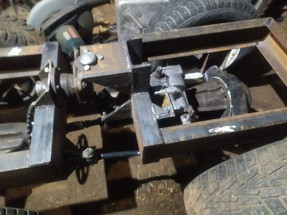 Самодельный минитрактор рулевое управление