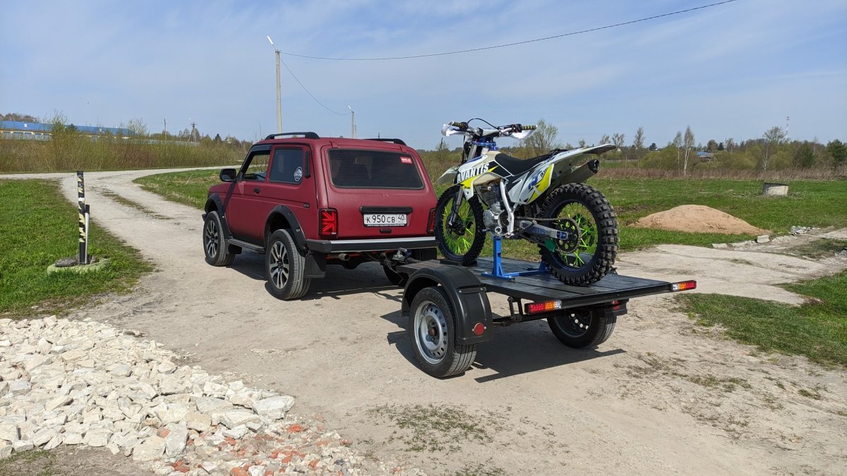 Перевозка эндуро в прицепе