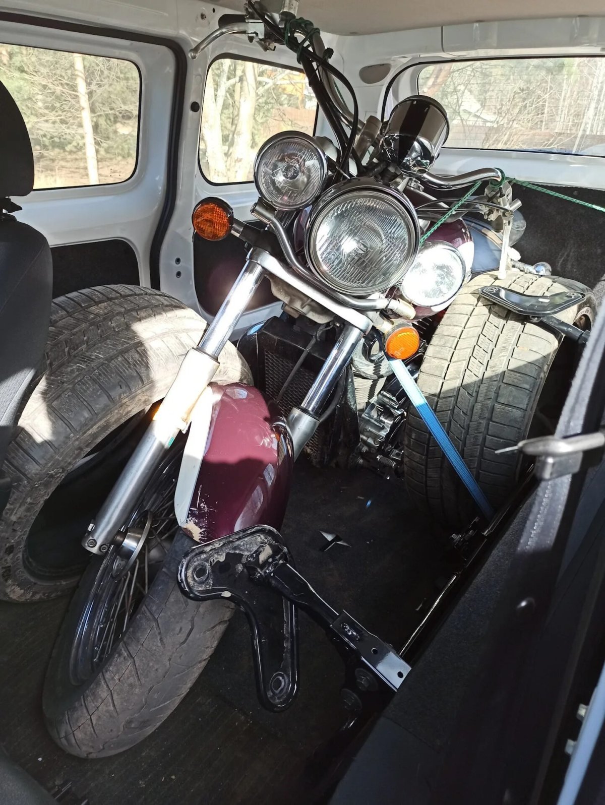 Перевозка мотоцикла Урал в прицепе