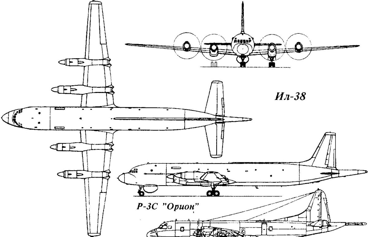 Противолодочный самолет ил-38н
