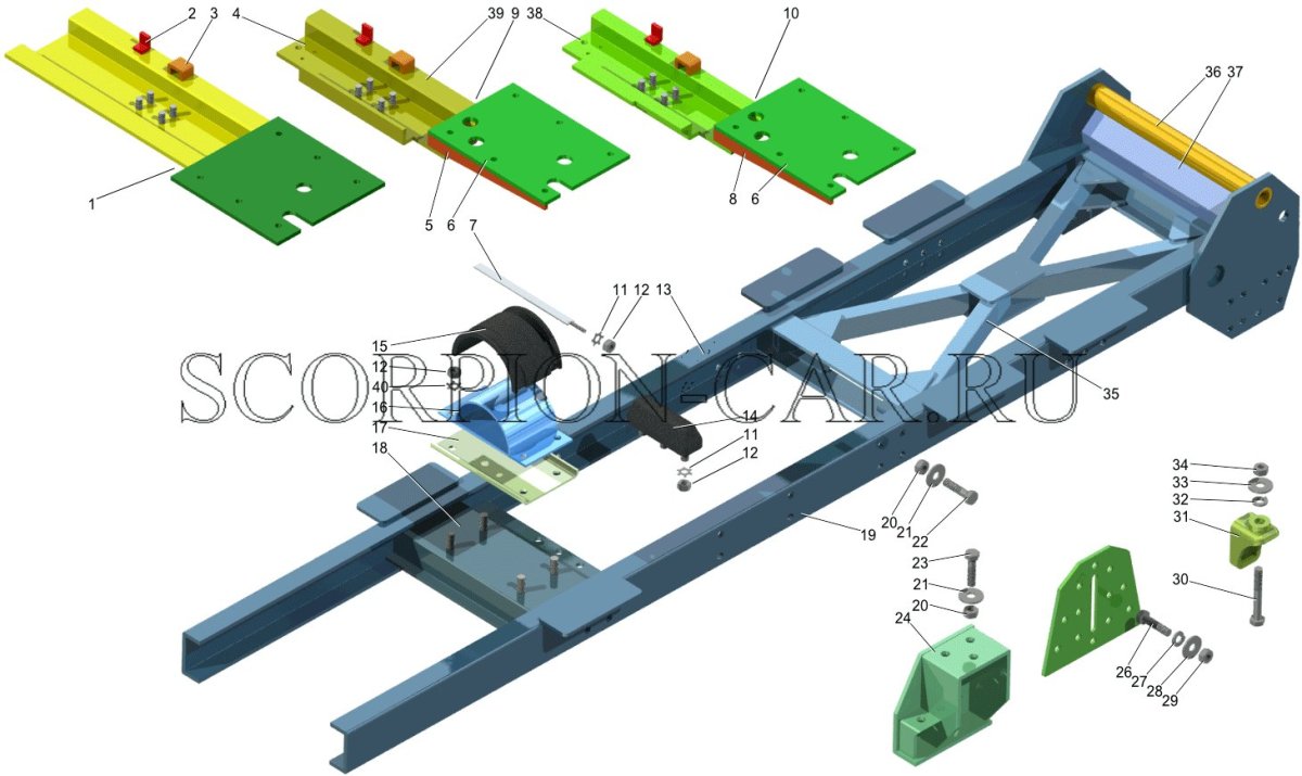 Надрамник кузова КАМАЗ 6520