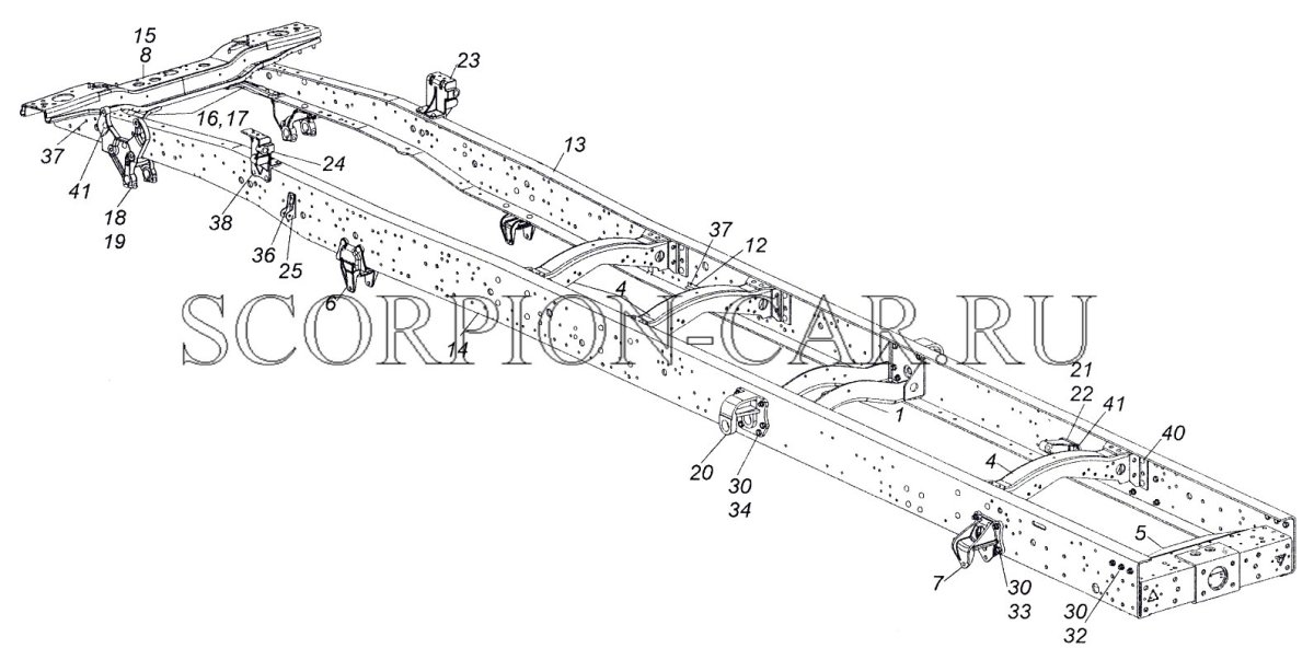 Траверса рамы КАМАЗ 6520