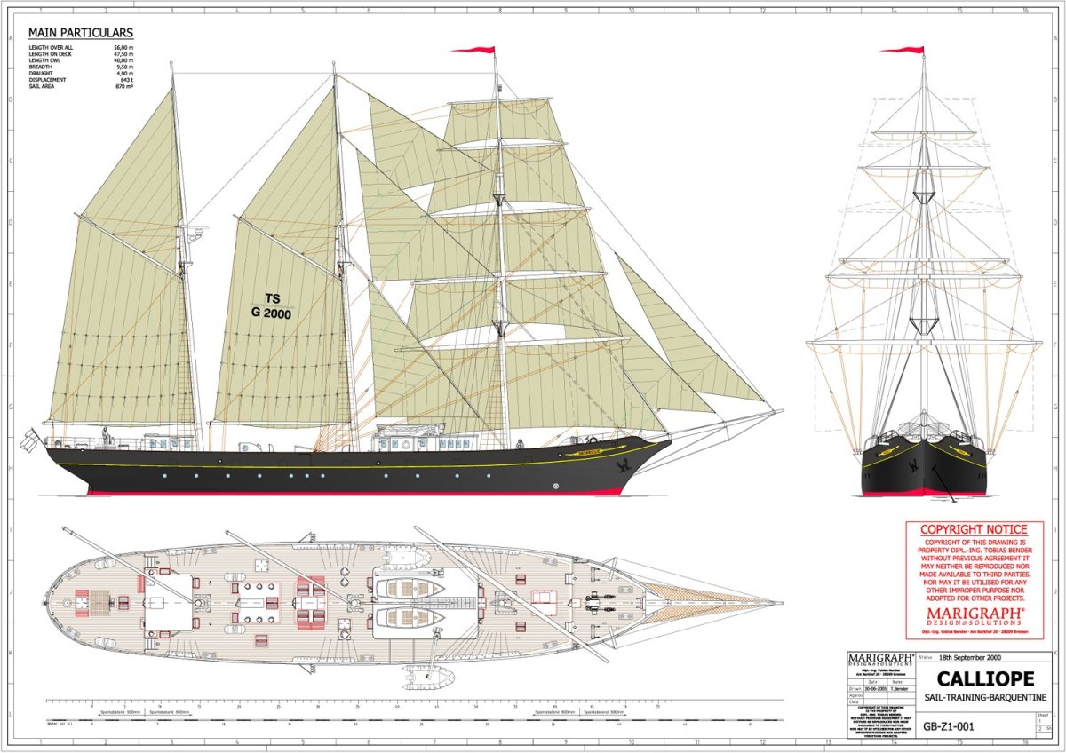 Баркентина Вега 2 чертежи