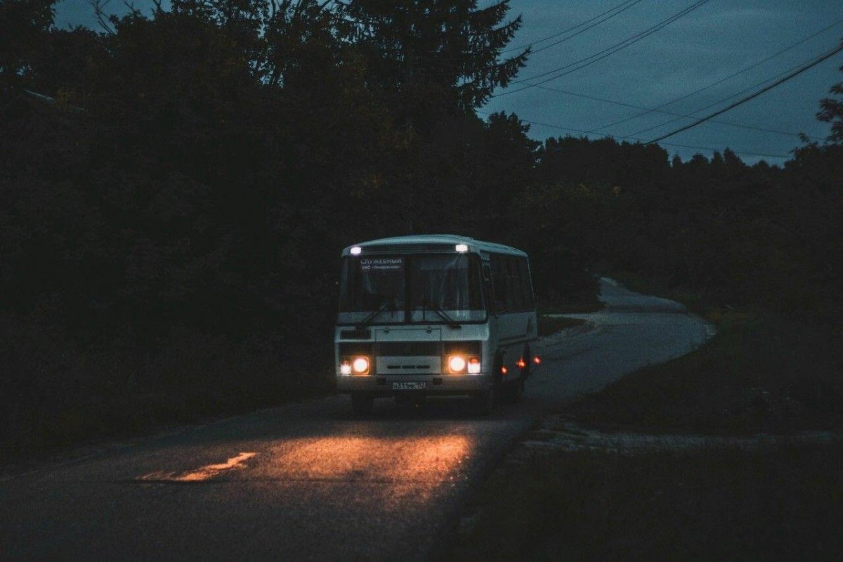 Пазик ночью