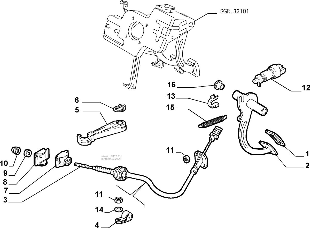 Привод сцепления Фиат Добло 1.4