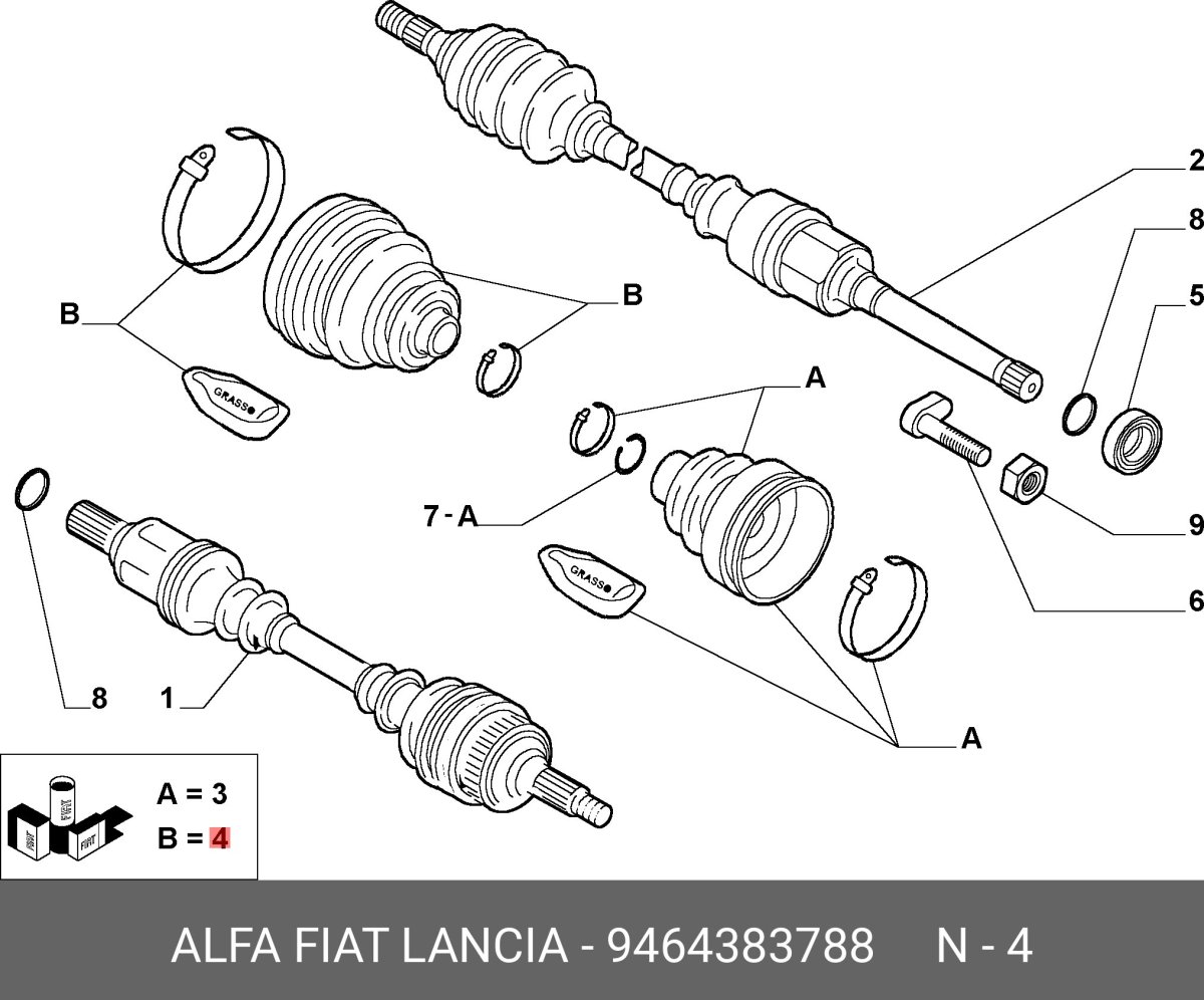 Прокладка Пром вала Fiat Stilo