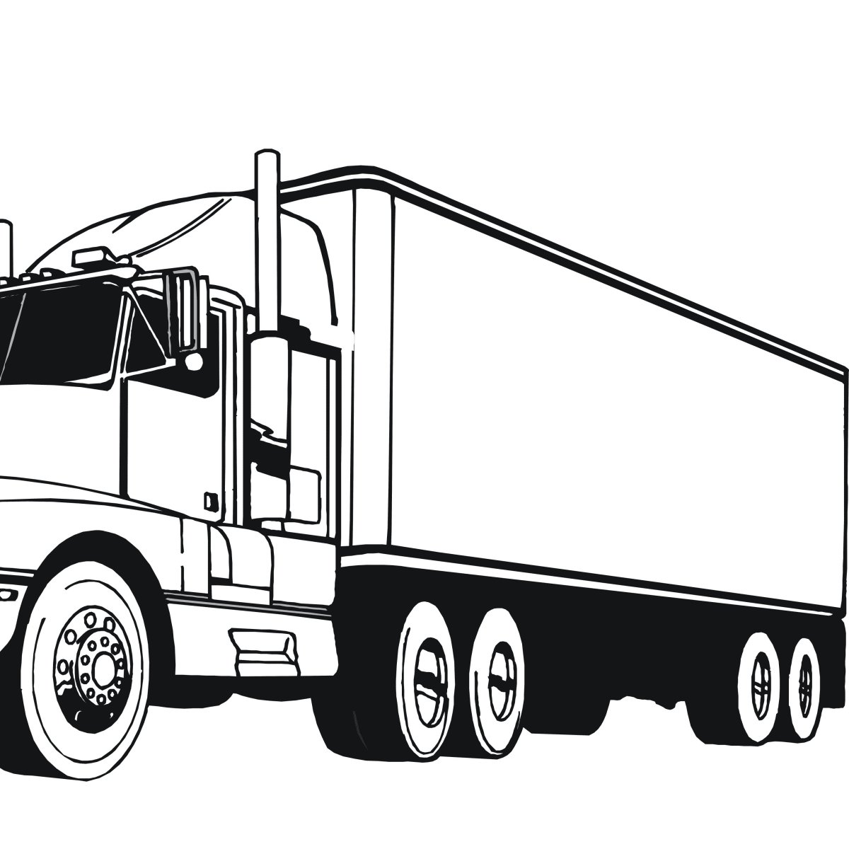 Грузовая машина раскраска для детей