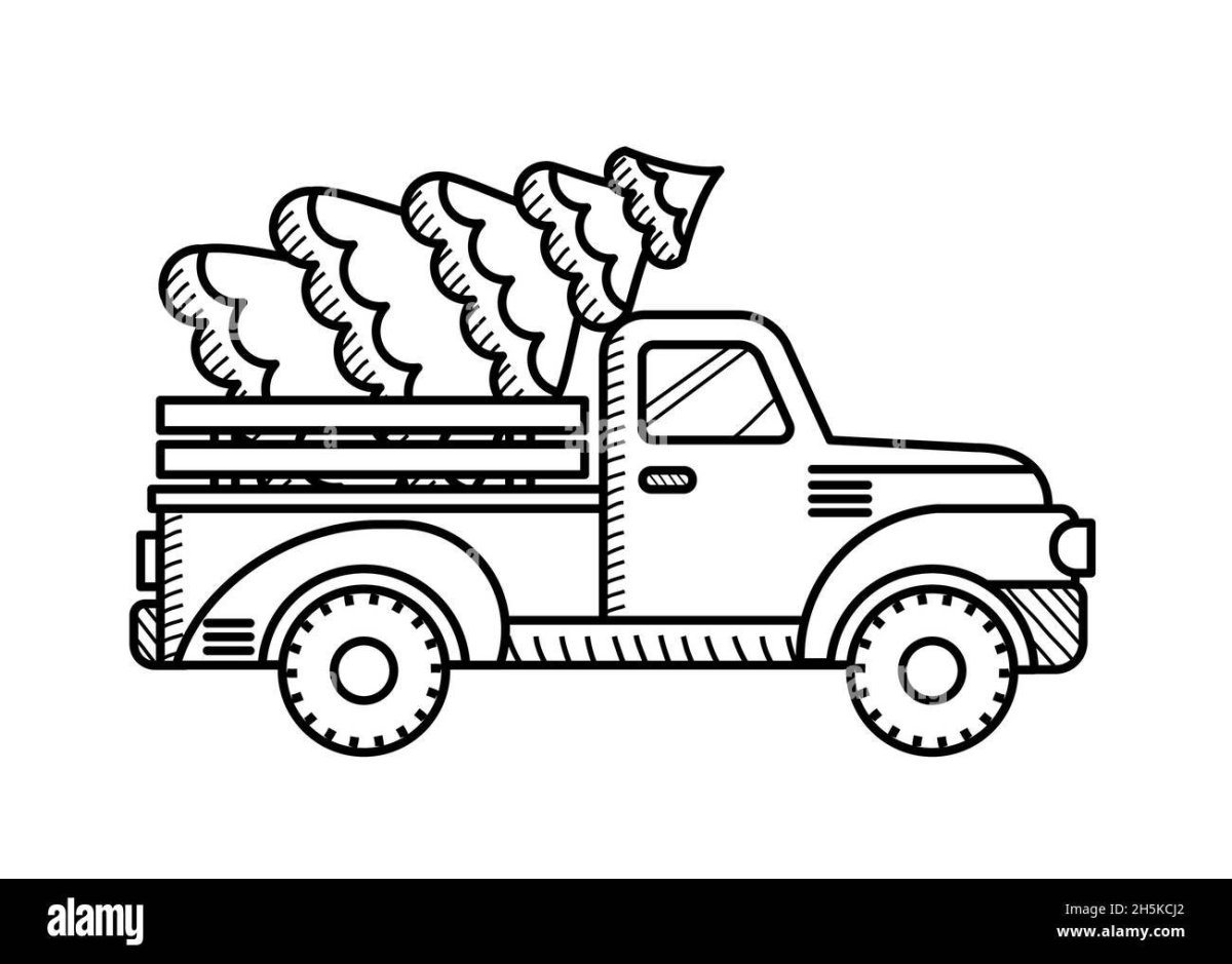 Пикап грузовик раскраска