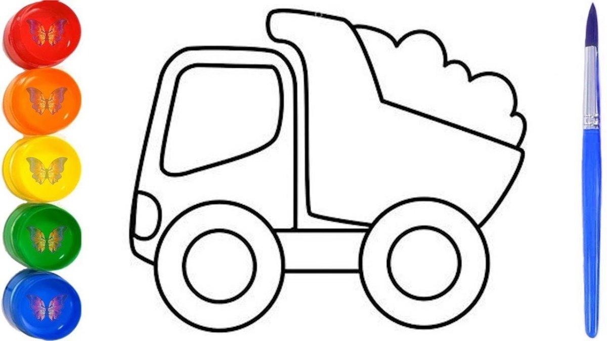 Раскраска для малышей. Машинки